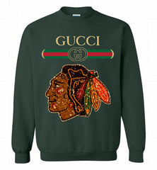 Gucci Chicago Blackhawks Logo Crewneck Sweatshirt - zezetee