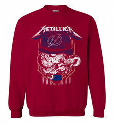 Metallica Skull Snake Tampa Bay Lightning Crewneck Sweatshirt - zezetee