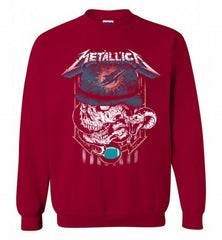 Metallica Skull Snake Miami Dolphins Crewneck Sweatshirt - zezetee