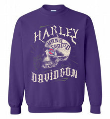 HARLEY DAVIDSON SKULL Detroit Pistons Crewneck Sweatshirt - zezetee