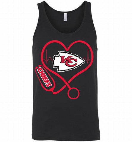 Nurse Heartbeat Kansas City Chiefs Tank - zezetee