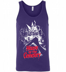 HOUSE by the CEMETARY silk screened lucio fulci SCREENPRINTED zombie horror Tank - zezetee