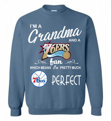 I'M A Grandma And A Philadelphia 76ers Fans Perfect Crewneck Sweatshirt - zezetee