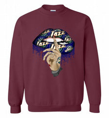 Utah Jazz Lip Shut The Fuck Up Crewneck Sweatshirt - zezetee