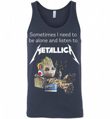 Sometimes Groot Need To Be Alone And Listen To Metallica Tank - zezetee