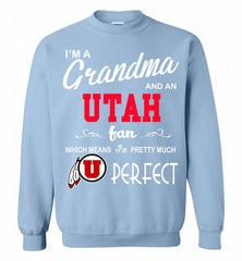 I'M A Grandma And An Utah Utes Fan Crewneck Sweatshirt - zezetee