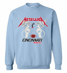 Metallica Cincinnati Bearcats Logo Crewneck Sweatshirt - zezetee