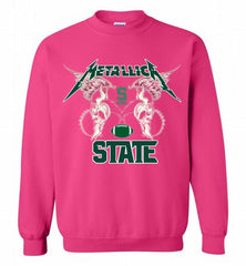 Metallica Michigan State Logo Crewneck Sweatshirt - zezetee