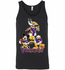 Mickey Goofy Donald Disney Minnesota Vikings Football Gift Tank - zezetee