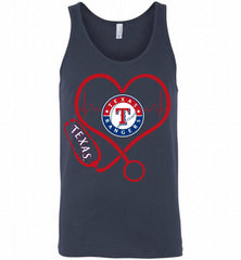Nurse Heartbeat Texas Rangers Tank - zezetee