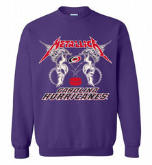 Metallica Carolina Hurricanes Logo Crewneck Sweatshirt - zezetee