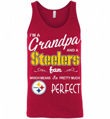 I'M A Grandpa And A NFL Pittsburgh Steelers Pretty Much Perfect Tank - zezetee
