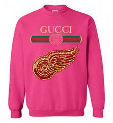 Gucci Detroit Red Wings Logo Crewneck Sweatshirt - zezetee