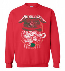 Metallica Skull Snake Dallas Stars Crewneck Sweatshirt - zezetee