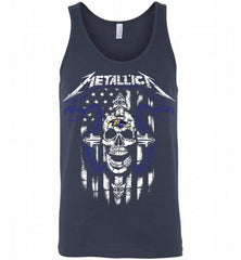 Metallica Snake Skull Baltimore Ravens Logo Tank - zezetee