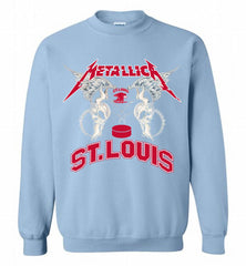 Metallica St Louis Eagles Logo Crewneck Sweatshirt - zezetee