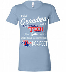 I'M A Grandma And A Louisiana Tech Bulldogs Fan Bella Ladies Tee - zezetee