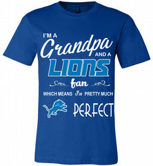 I'M A Grandpa And A Detroit Lions Pretty Much Perfect Canvas USA - zezetee