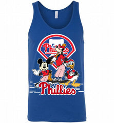 Mickey Goofy Donald Philadelphia Phillies Teams Tank - zezetee