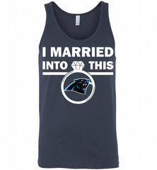 I MARRIED INTO THIS NFL Carolina Panthers Fans Gift Tank - zezetee