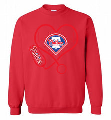 Nurse Heartbeat Philadelphia Phillies Crewneck Sweatshirt - zezetee