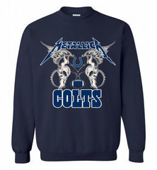 Metallica Indianapolis Colts Logo Crewneck Sweatshirt - zezetee