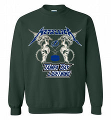 Metallica Tampa Bay Lightning Logo Crewneck Sweatshirt - zezetee