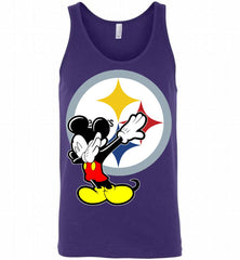 Disney Mickey Mouse Dabbing Pittsburgh Steelers Tank - zezetee