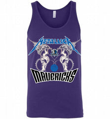 Metallica Dallas Mavericks Logo Tank - zezetee