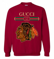 Gucci Chicago Blackhawks Logo Crewneck Sweatshirt - zezetee
