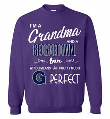 I'M A Grandma And A Georgetown Hoyas Fan Crewneck Sweatshirt - zezetee