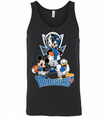 Mickey Goofy Donald Loves Dallas Mavericks Basketball Fans Tank - zezetee