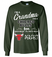 I'M A Grandma And A Chicago Bulls Fans Perfect Gildan Long Shirt - zezetee