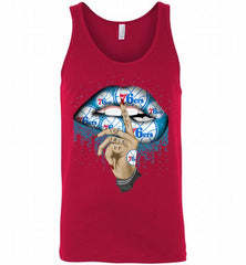 Philadelphia 76ers Lip Shut The Fuck Up Tank - zezetee