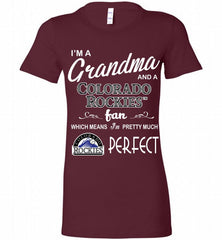 I'M A Grandma And A Colorado Rockies Fans Gift Bella Ladies Tee - zezetee
