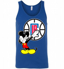 Disney Mickey Mouse Dabbing Los Angeles Clippers Tank - zezetee