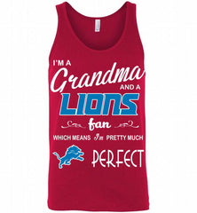 I'M A Grandma And A Detroit Lions Fans I'm Pretty Much Perfect Tank - zezetee
