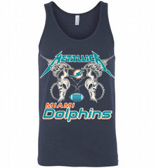 Metallica Miami Dolphins Logo Tank - zezetee