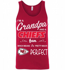 I'M A Grandpa And A Kansas City Chiefs Pretty Much Perfect Tank - zezetee