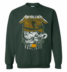 Metallica Skull Snake Chicago Blackhawks Crewneck Sweatshirt - zezetee