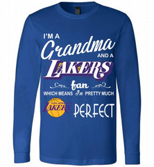 I'M A Grandma And A Los Angeles Lakers Fans Perfect Long Sleeve - zezetee