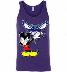 Disney Mickey Mouse Dabbing Charlotte Hornets Bobcats Tank - zezetee