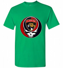 NHL TEAM FLORIDA PANTHERS X GRATEFUL DEAD LOGO BAND Shirt - zezetee