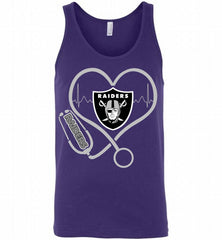 Nurse Heartbeat Oakland Raiders Tank - zezetee