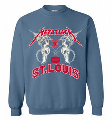 Metallica St Louis Eagles Logo Crewneck Sweatshirt - zezetee