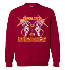 Metallica Chicago Bears Logo Crewneck Sweatshirt - zezetee