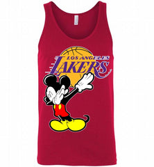 Disney Mickey Mouse Dabbing Los Angeles Lakers Tank - zezetee