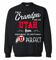 I'M A Grandpa And An Utah Utes Fan Crewneck Sweatshirt - zezetee