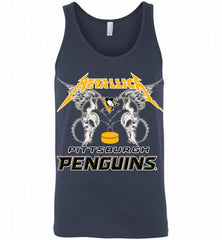 Metallica Pittsburgh Penguins Logo Tank - zezetee