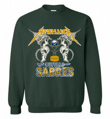 Metallica Buffalo Sabres Logo Crewneck Sweatshirt - zezetee